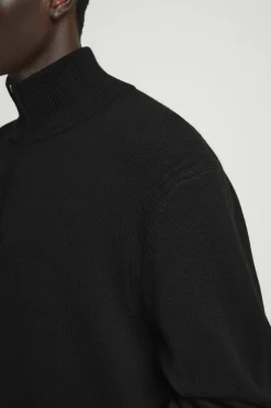 Herren COS Pullover | Kaschmir*REINER KASCHMIRPULLOVER MIT KURZEM REISSVERSCHLUSS