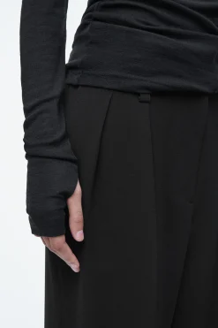 Damen COS Oberteile*SCHMAL GESCHNITTENER KAPUZENPULLOVER AUS WOLLE