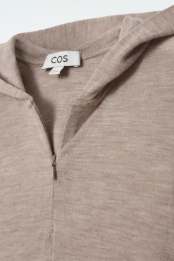 Damen COS Oberteile*SCHMAL GESCHNITTENER KAPUZENPULLOVER AUS WOLLE