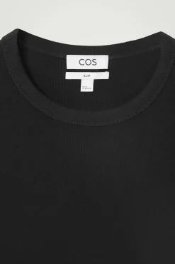 Herren COS T-Shirts & Tanktops*SCHMAL GESCHNITTENES GERIPPTES BAUMWOLL-T-SHIRT