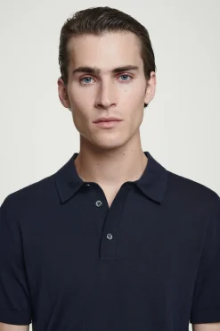 Herren COS Poloshirts | Strickmode*SCHMAL GESCHNITTENES POLOSHIRT AUS SEIDENSTRICK