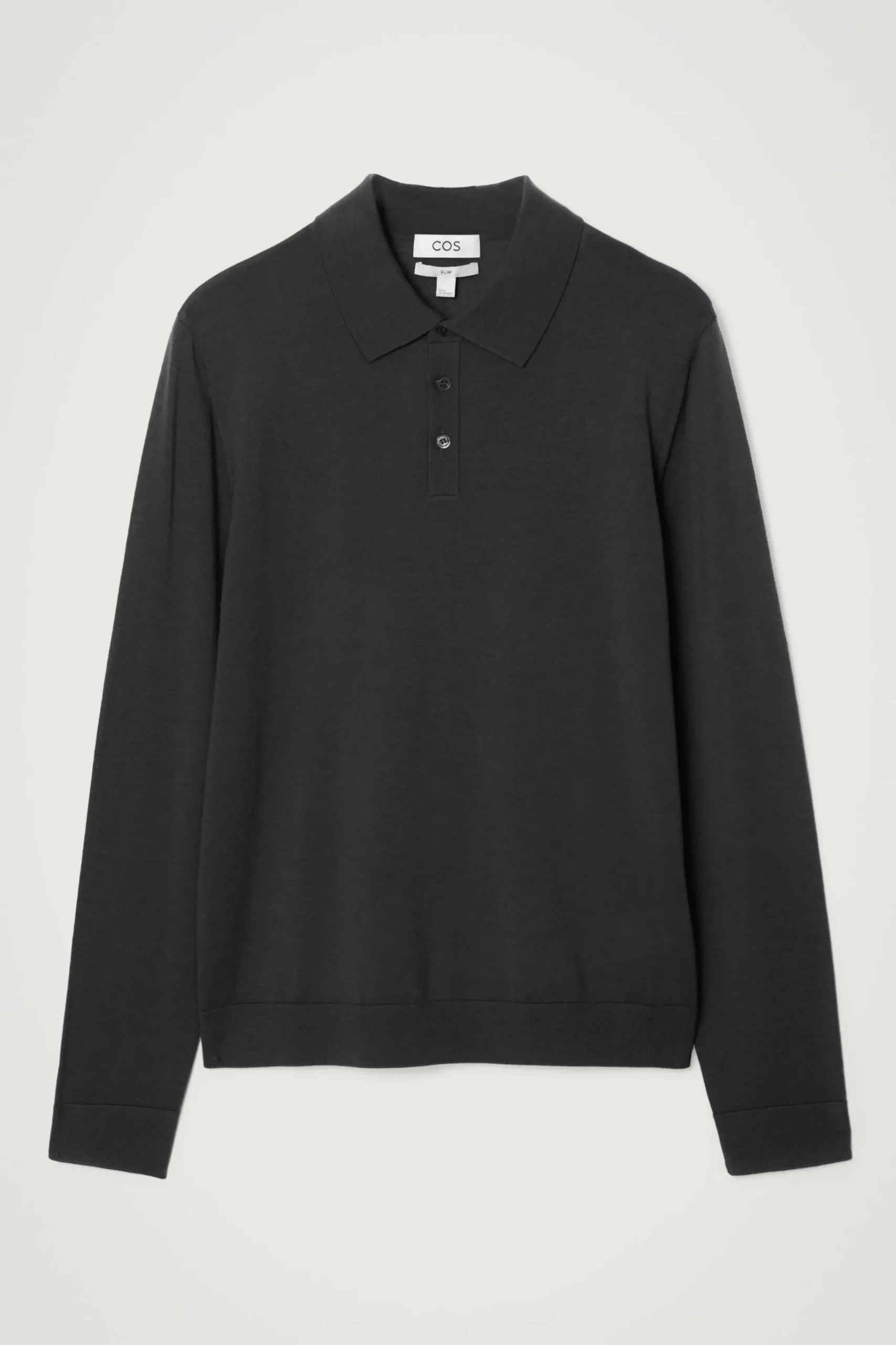 Herren COS Poloshirts | Strickmode*SCHMAL GESCHNITTENES POLOSHIRT AUS MERINOWOLLE