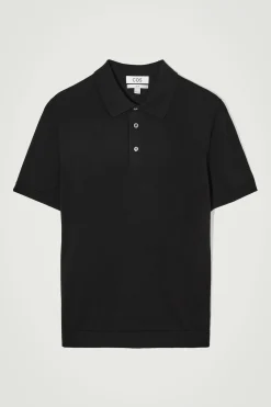 Herren COS Poloshirts | Strickmode*SCHMAL GESCHNITTENES POLOSHIRT AUS SEIDENSTRICK