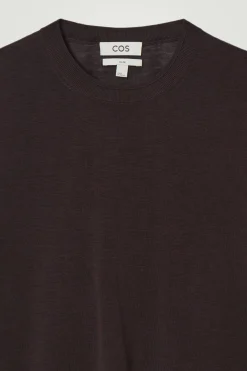 Herren COS T-Shirts & Tanktops | Strickmode*SCHMAL GESCHNITTENES T-SHIRT AUS SEIDE