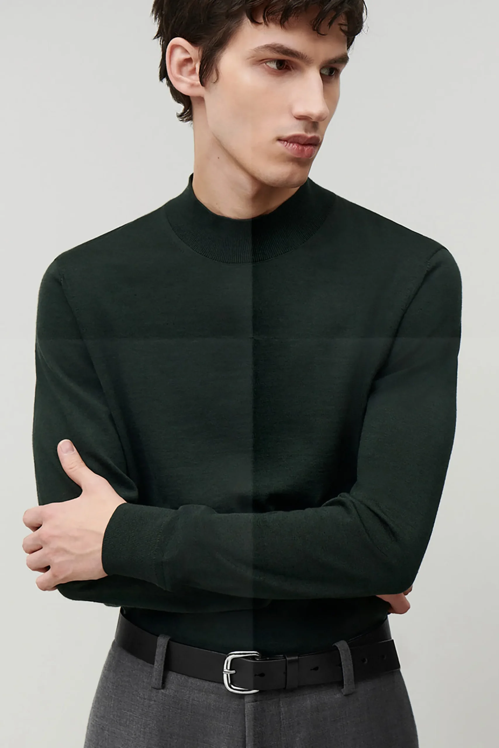 Herren COS Pullover | Strickmode*SCHMALER PULLOVER AUS MERINOWOLLE MIT STEHKRAGEN