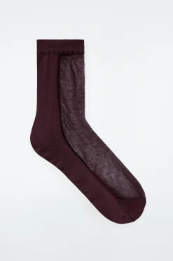 Damen COS Socken*SOCKEN MIT DURCHSCHEINENDER PARTIE