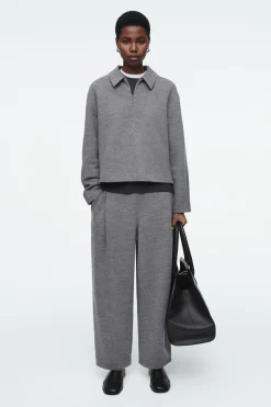 Damen COS Strickmode*STRICKJACKE AUS KOCHWOLLE MIT REISSVERSCHLUSS