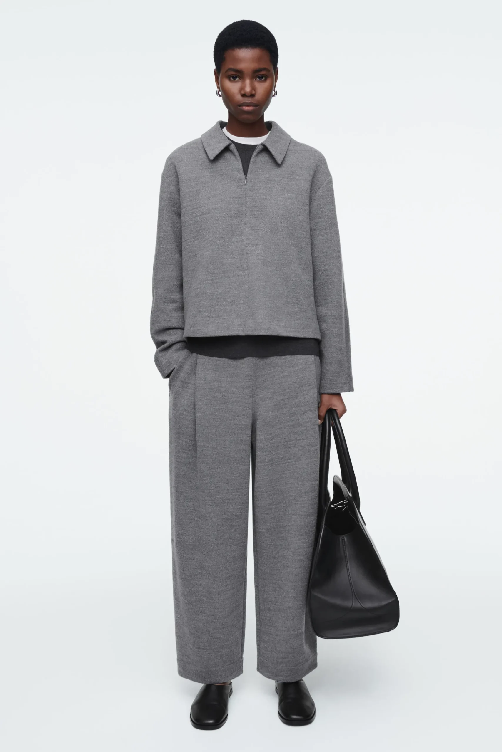 Damen COS Strickmode*STRICKJACKE AUS KOCHWOLLE MIT REISSVERSCHLUSS