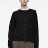 Damen COS Strickmode*STRICKJACKE AUS MERINOWOLLE MIT RUNDHALSAUSSCHNITT
