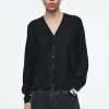 Damen COS Strickmode*STRICKJACKE AUS MERINOWOLLE MIT FLEDERMAUSÄRMELN