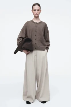 Damen COS Strickmode*STRICKJACKE AUS MERINOWOLLE MIT RUNDHALSAUSSCHNITT