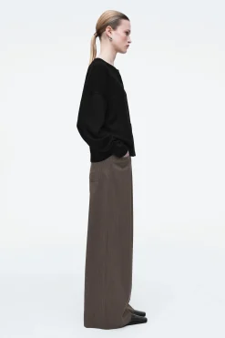 Damen COS Strickmode*STRICKJACKE AUS MERINOWOLLE MIT RUNDHALSAUSSCHNITT