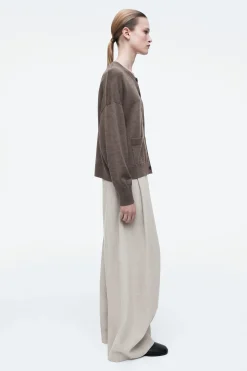 Damen COS Strickmode*STRICKJACKE AUS MERINOWOLLE MIT RUNDHALSAUSSCHNITT