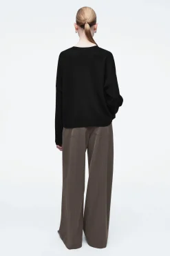 Damen COS Strickmode*STRICKJACKE AUS MERINOWOLLE MIT RUNDHALSAUSSCHNITT