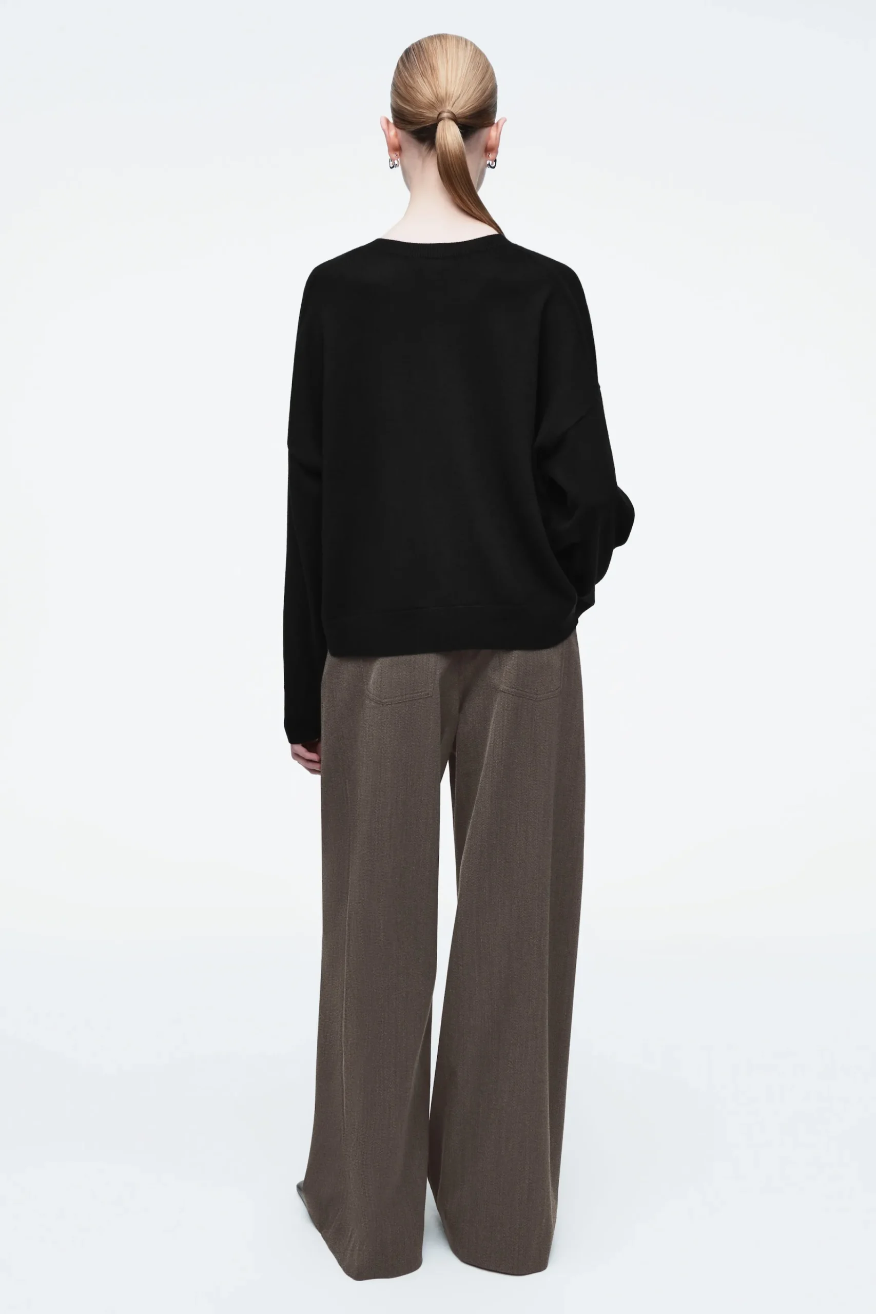 Damen COS Strickmode*STRICKJACKE AUS MERINOWOLLE MIT RUNDHALSAUSSCHNITT