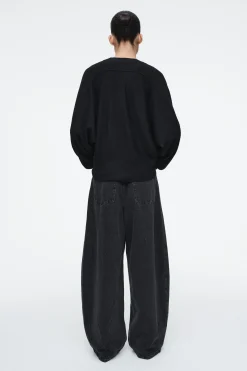 Damen COS Strickmode*STRICKJACKE AUS MERINOWOLLE MIT FLEDERMAUSÄRMELN