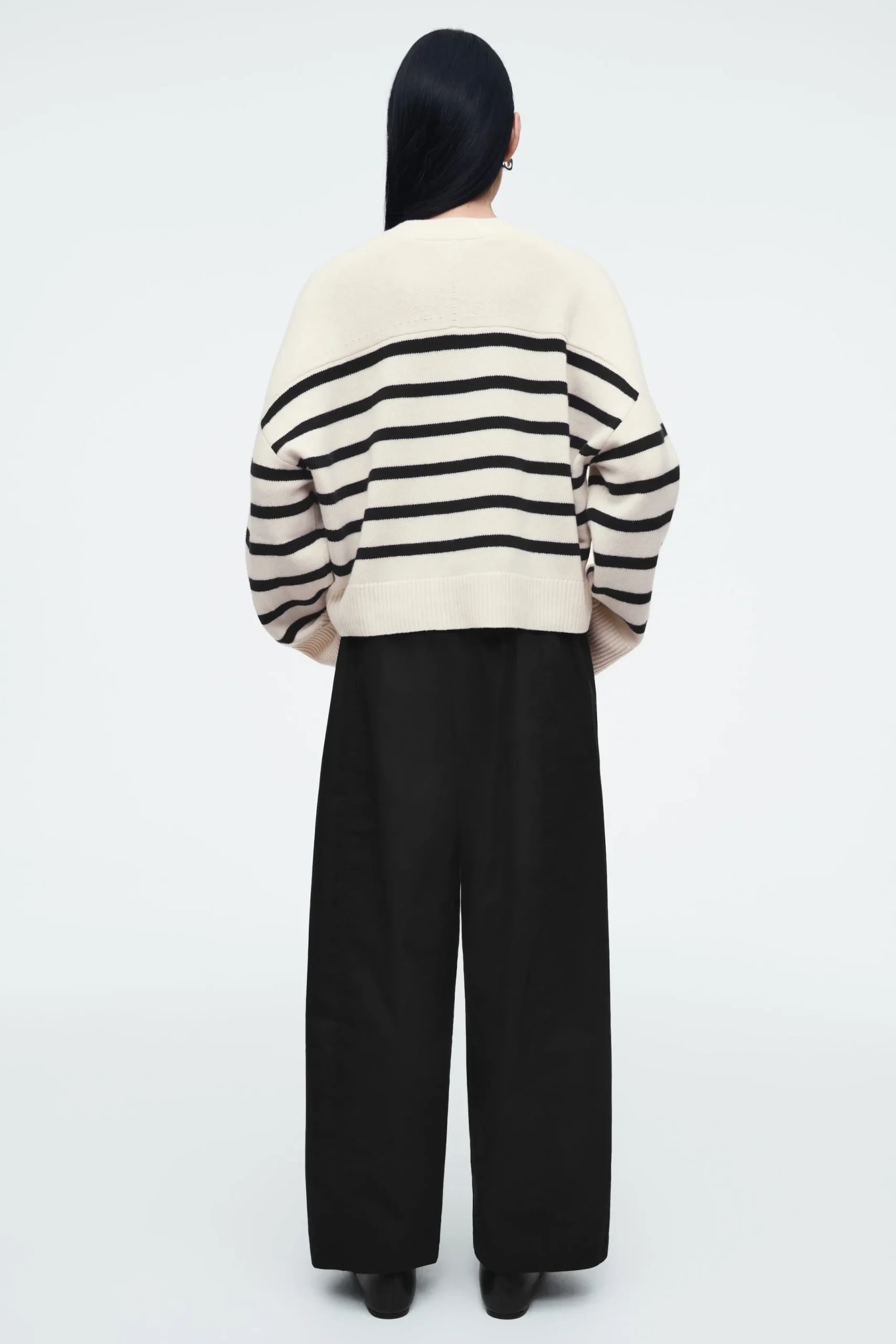 Damen COS Strickmode*STRICKJACKE AUS MERINOWOLLE MIT V-AUSSCHNITT