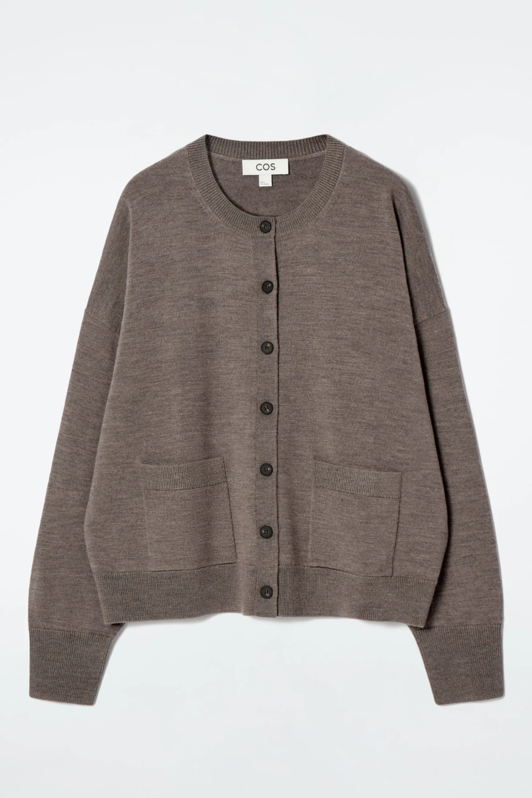 Damen COS Strickmode*STRICKJACKE AUS MERINOWOLLE MIT RUNDHALSAUSSCHNITT