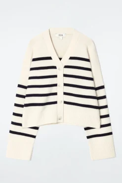 Damen COS Strickmode*STRICKJACKE AUS MERINOWOLLE MIT V-AUSSCHNITT