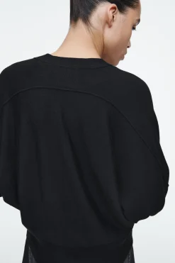 Damen COS Strickmode*STRICKJACKE AUS MERINOWOLLE MIT FLEDERMAUSÄRMELN