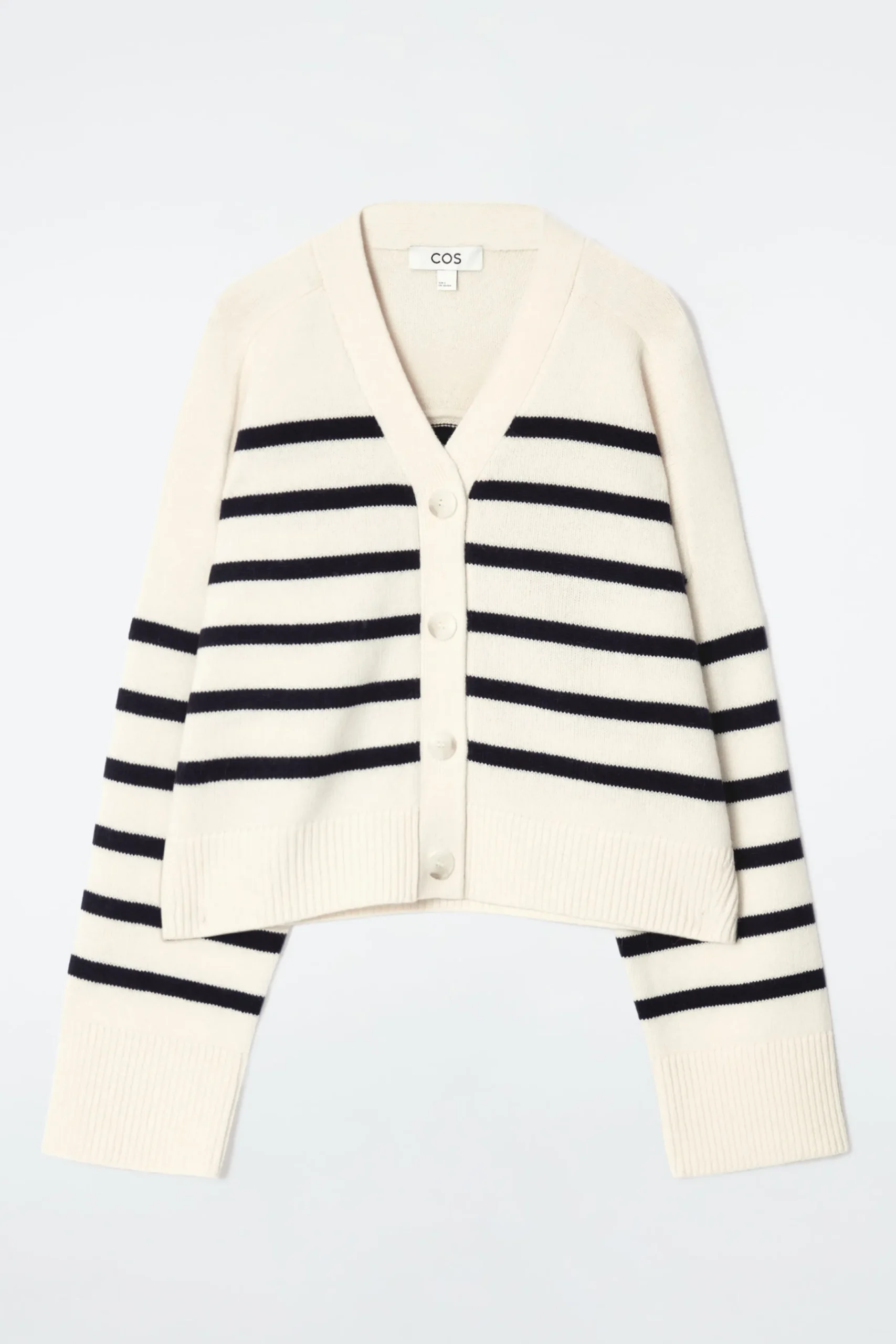 Damen COS Strickmode*STRICKJACKE AUS MERINOWOLLE MIT V-AUSSCHNITT