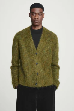 Herren COS Strickjacken | Strickmode*STRICKJACKE AUS MOHAIR-MIX MIT SPACE-DYE-FÄRBUNG