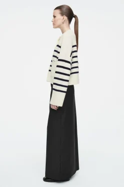 Damen COS Strickmode*STRICKJACKE AUS WOLLE MIT RUNDHALSAUSSCHNITT