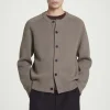 Herren COS Strickmode | Strickjacken*STRICKJACKE AUS WOLL-MIX MIT RUNDHALSAUSSCHNITT