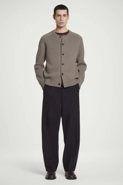 Herren COS Strickmode | Strickjacken*STRICKJACKE AUS WOLL-MIX MIT RUNDHALSAUSSCHNITT