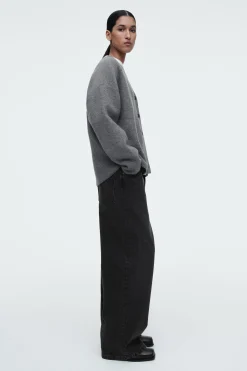 Damen COS Strickmode*STRICKJACKE MIT V-AUSSCHNITT IN COLOUR-BLOCK-OPTIK
