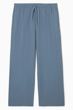 Herren COS Hosen*STRUKTURIERTE LEINENHOSE MIT GERADEM BEIN