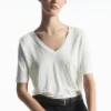 Damen COS T-Shirts | Oberteile*T-SHIRT AUS LEINEN MIT NORMALER PASSFORM