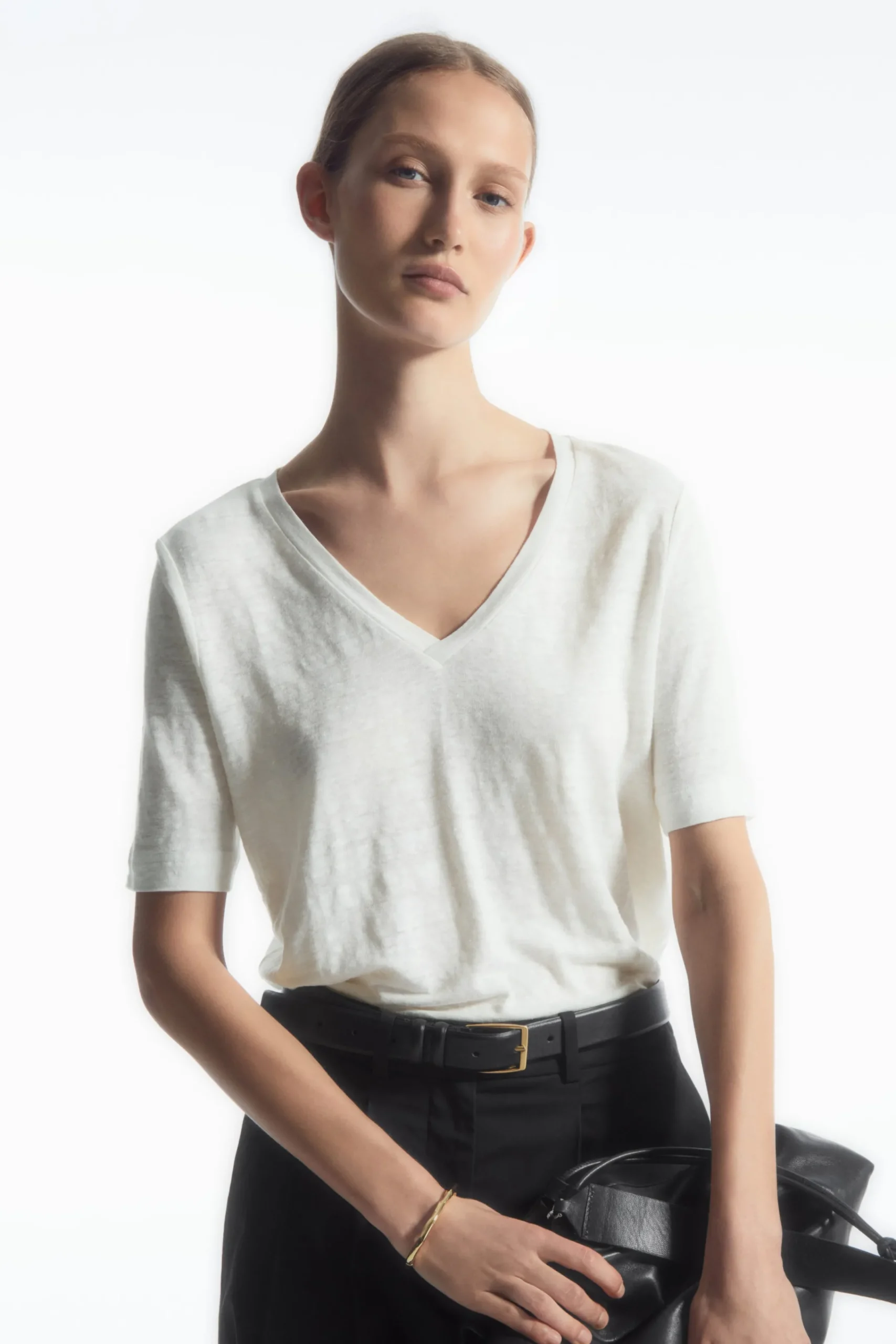 Damen COS T-Shirts | Oberteile*T-SHIRT AUS LEINEN MIT NORMALER PASSFORM