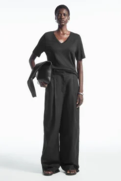 Damen COS T-Shirts | Oberteile*T-SHIRT AUS LEINEN MIT NORMALER PASSFORM
