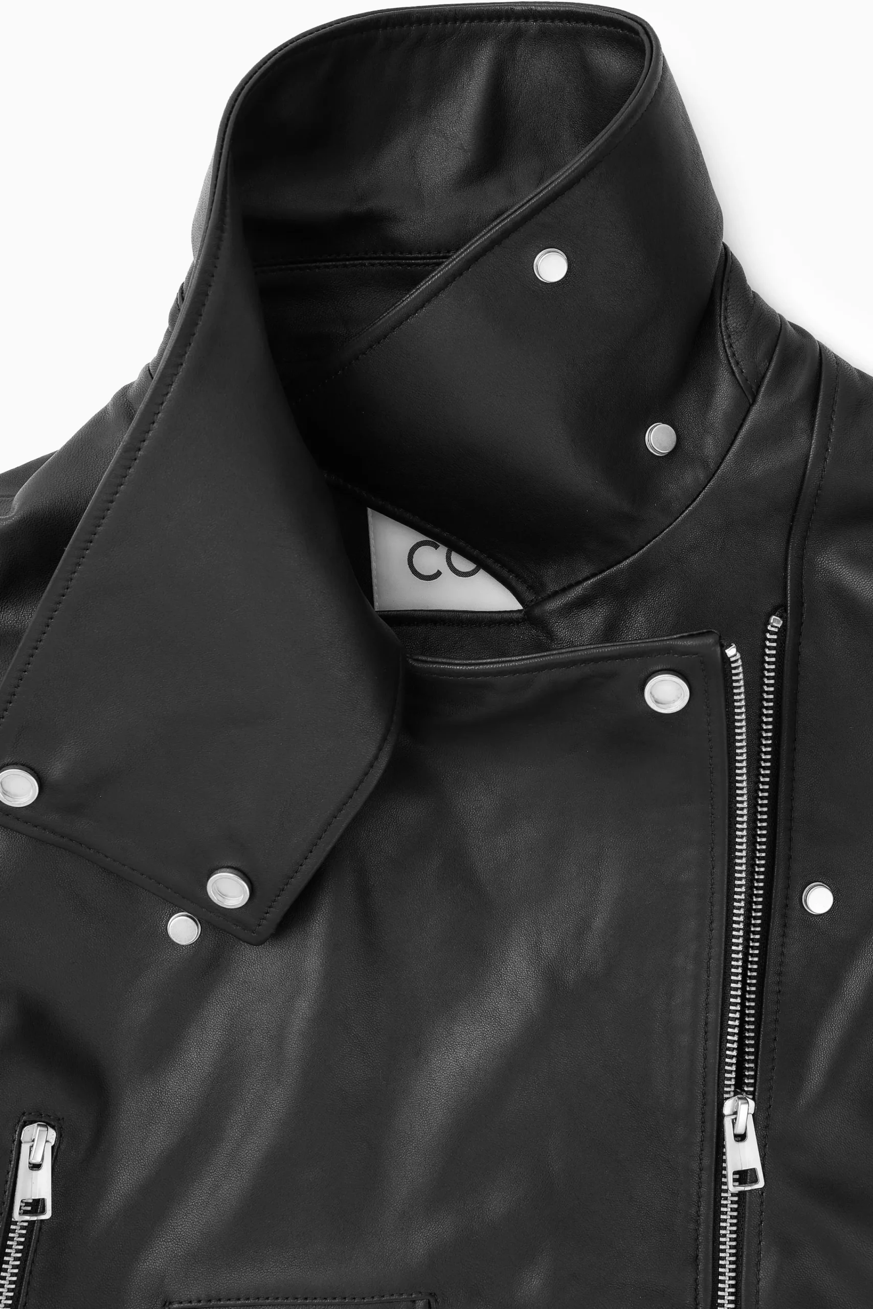 Damen COS Mäntel & Jacken*VERKÜRZTE OVERSIZED-BIKERJACKE AUS LEDER