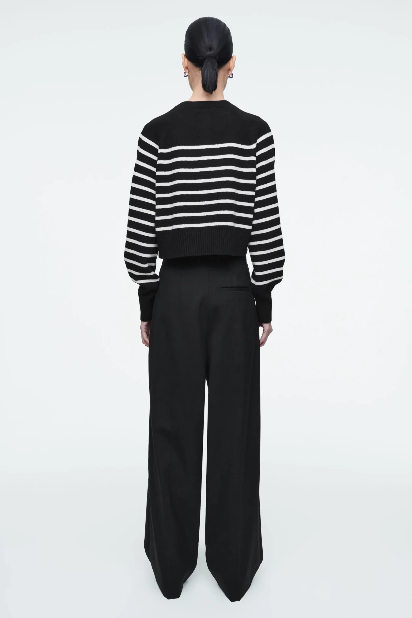 Damen COS Strickmode*VERKÜRZTE STRICKJACKE AUS WOLLE