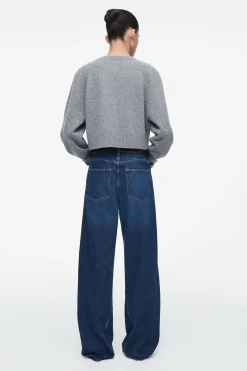 Damen COS Strickmode*VERKÜRZTE STRICKJACKE AUS WOLLE