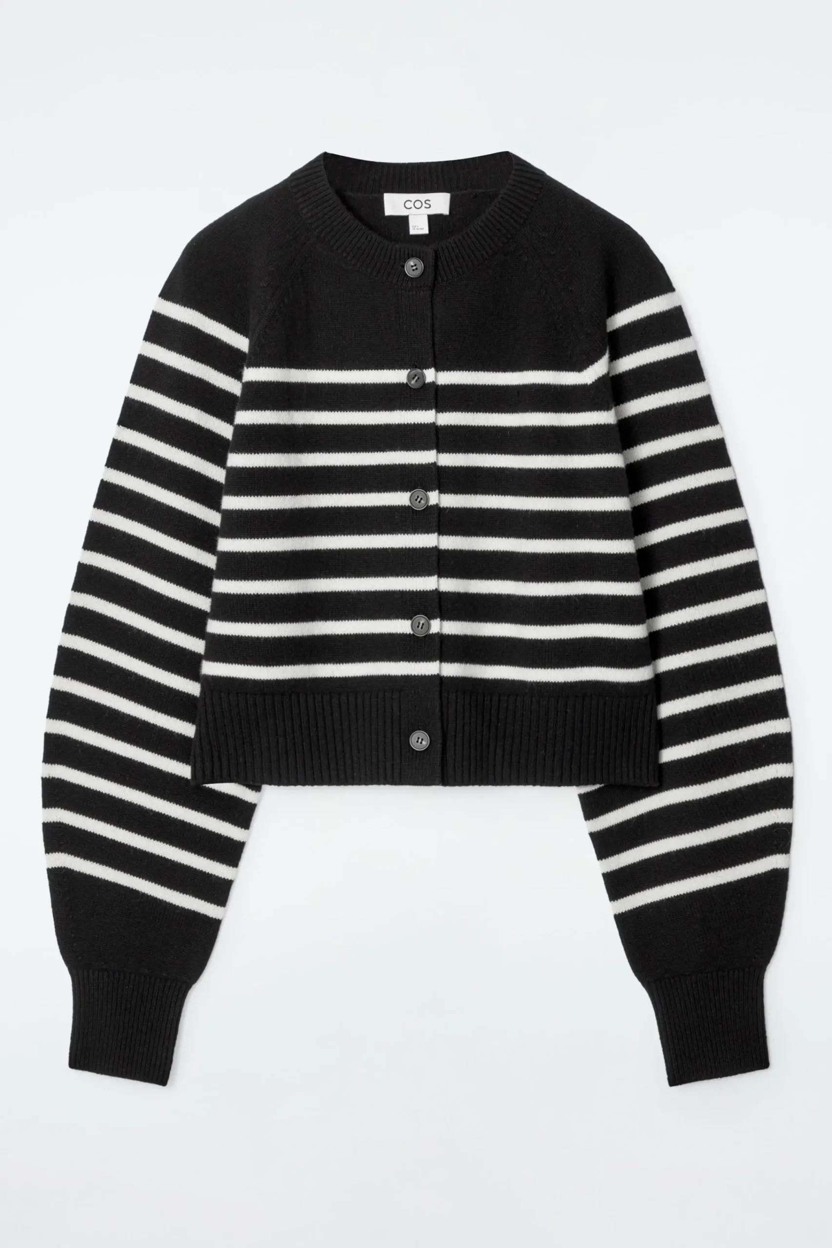 Damen COS Strickmode*VERKÜRZTE STRICKJACKE AUS WOLLE