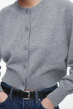 Damen COS Strickmode*VERKÜRZTE STRICKJACKE AUS WOLLE