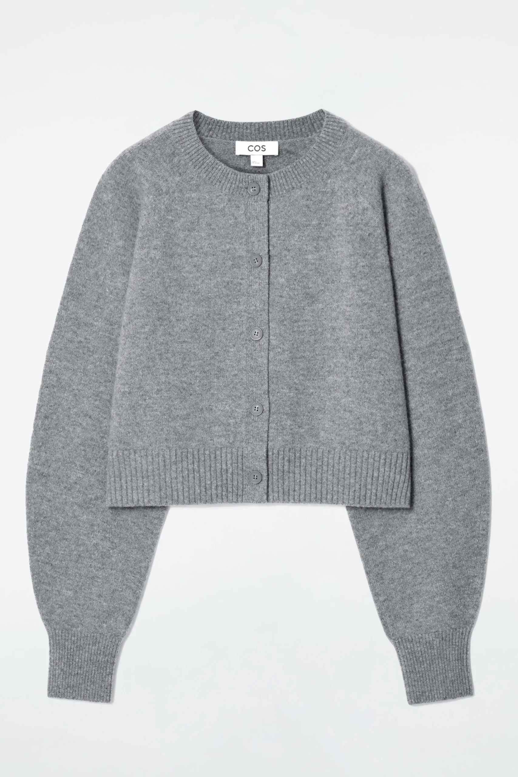 Damen COS Strickmode*VERKÜRZTE STRICKJACKE AUS WOLLE
