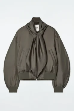 Damen COS Mäntel & Jacken*WATTIERTE BOMBERJACKE AUS SEIDE MIT SCHALDETAIL