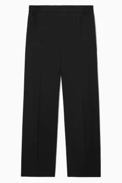 Damen COS Hosen*WOLLHOSE MIT GERADEM BEIN UND ELASTISCHEM BUND