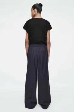 Damen COS Hosen*WOLLHOSE MIT GERADEM BEIN UND ELASTISCHEM BUND