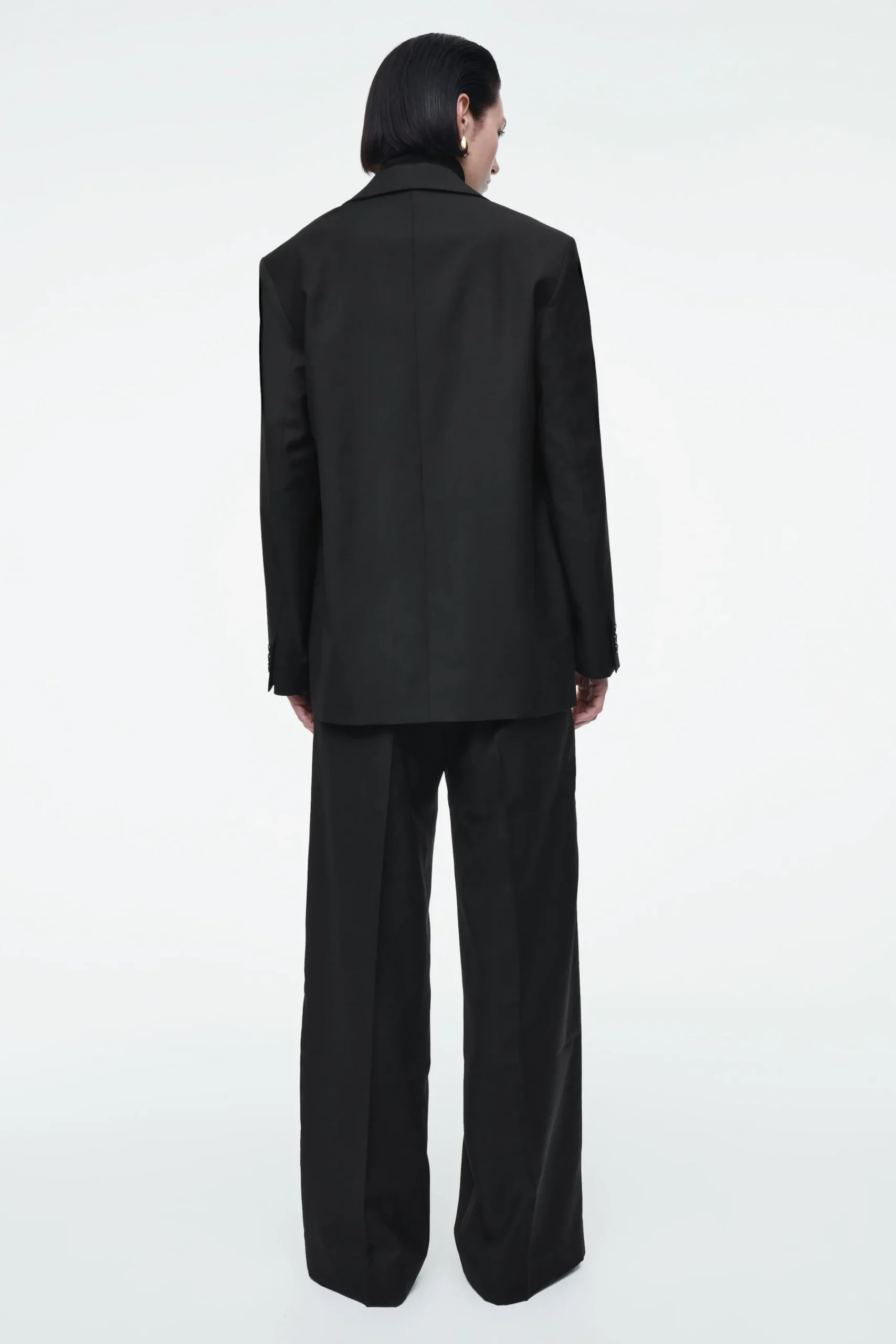 Damen COS Hosen*WOLLHOSE MIT GERADEM BEIN UND ELASTISCHEM BUND