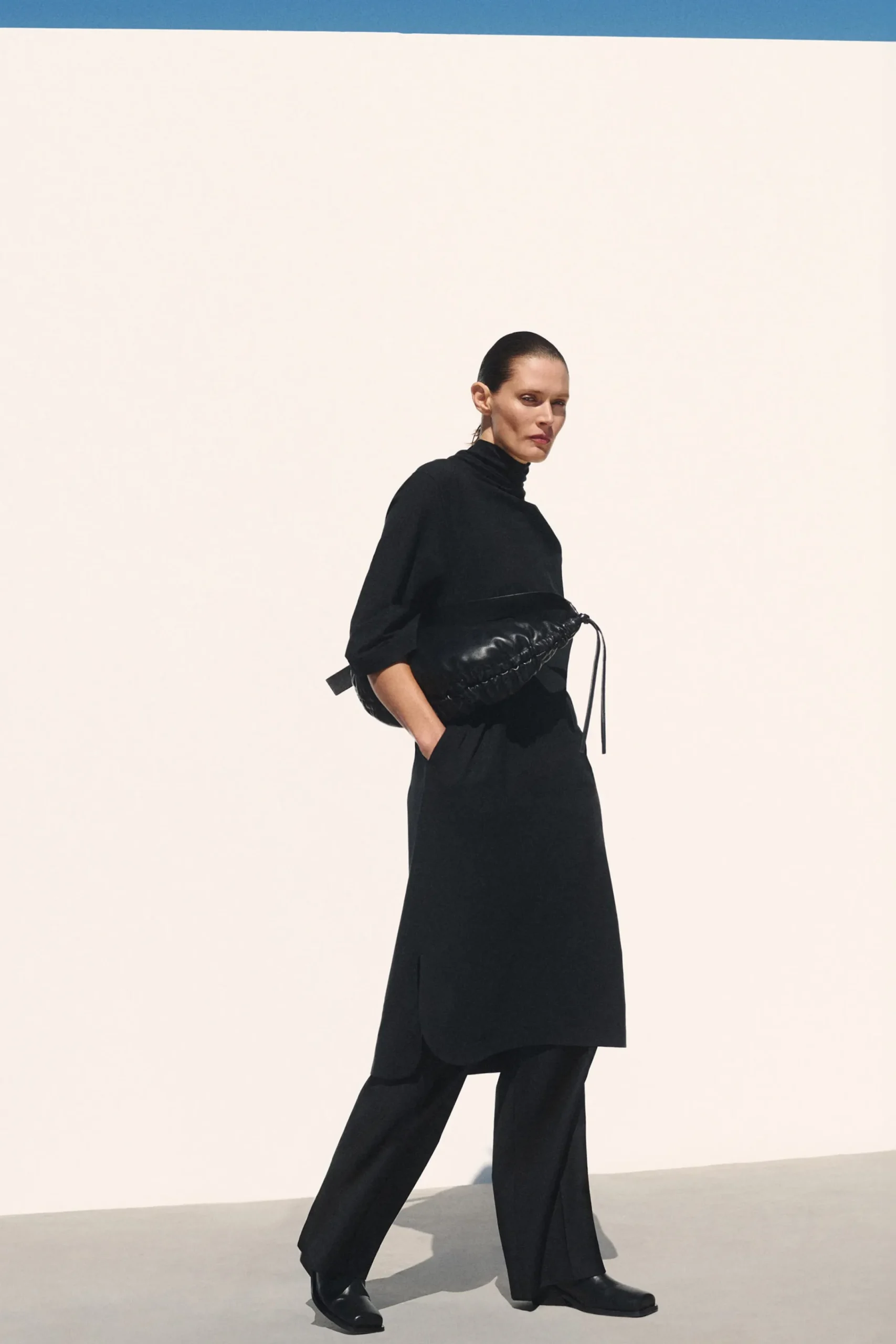 Damen COS Hosen*WOLLHOSE MIT GERADEM BEIN UND ELASTISCHEM BUND