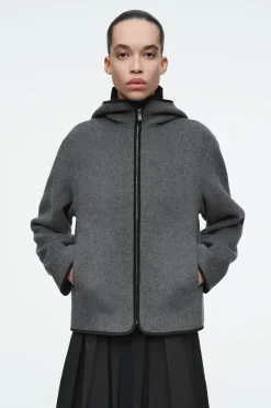 Damen COS Mäntel & Jacken*WOLLJACKE AUS DOUBLEFACE-MATERIAL MIT KAPUZE