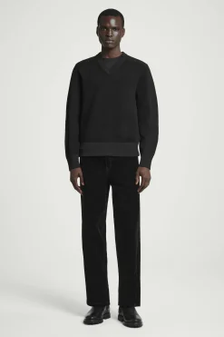 Herren COS Pullover | Strickmode*WOLLPULLOVER MIT V-AUSSCHNITT UND EINSÄTZEN
